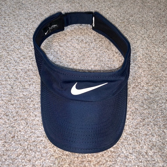 navy nike visor